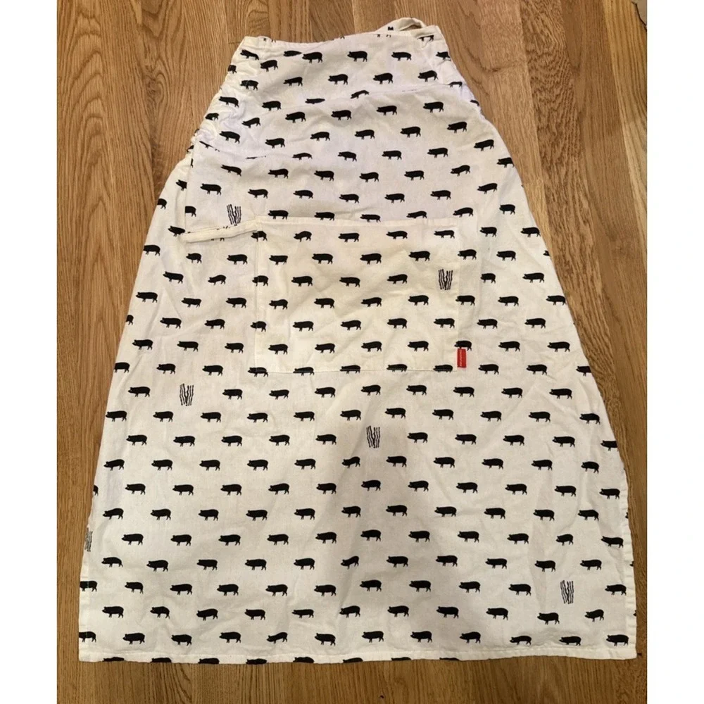 Pig & Bacon Apron Black White Teroforma 100% Cotton‎